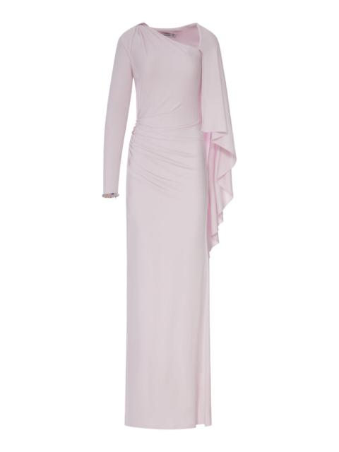 self-portrait Self-Portrait Women Long Draped Pink Jersey Dress
