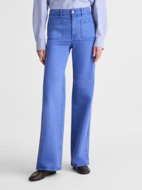 Madewell Madewell The Emmy Patch Pocket Wide Leg Pants in French Blue at Nordstrom