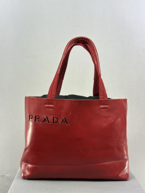 Prada Prada Symbol Red Tote Bag