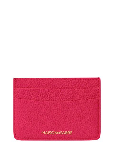 MAISON de SABRÉ MAISON de SABRÉ Leather Card Holder in Shibuya Fuchsia at Nordstrom