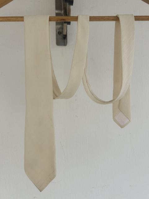 SAINT LAURENT YSL Vintage Tie White
