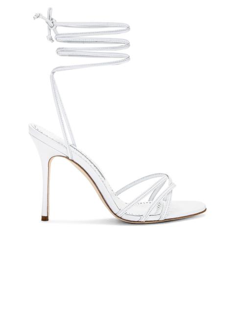 Manolo Blahnik Leva 105 Leather Sandal