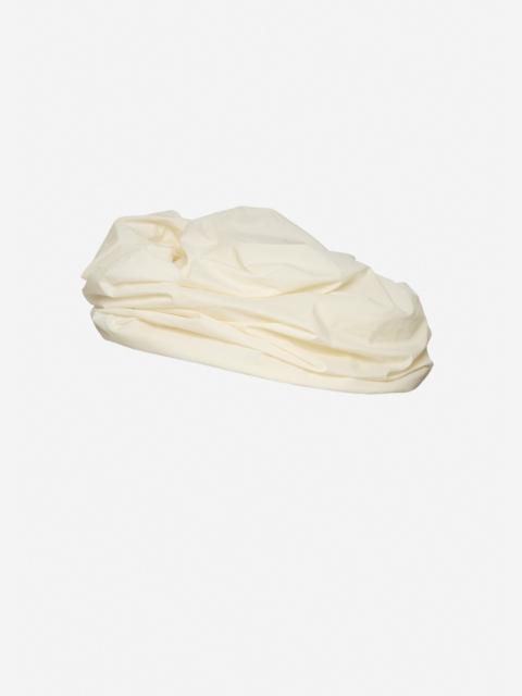 MAGDA BUTRYM Oversized crinkled taffeta draped hat in cream