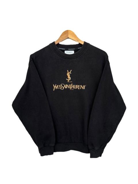 SAINT LAURENT Vintage Yves Saint Laurent Spellout Embroidered Sweatshirt