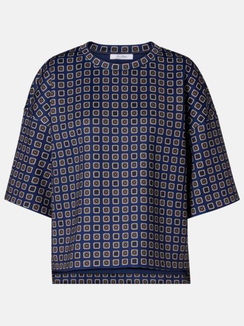 Max Mara Notizia printed jersey top