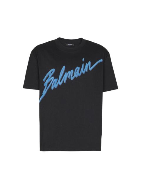 flocked-finish T-shirt