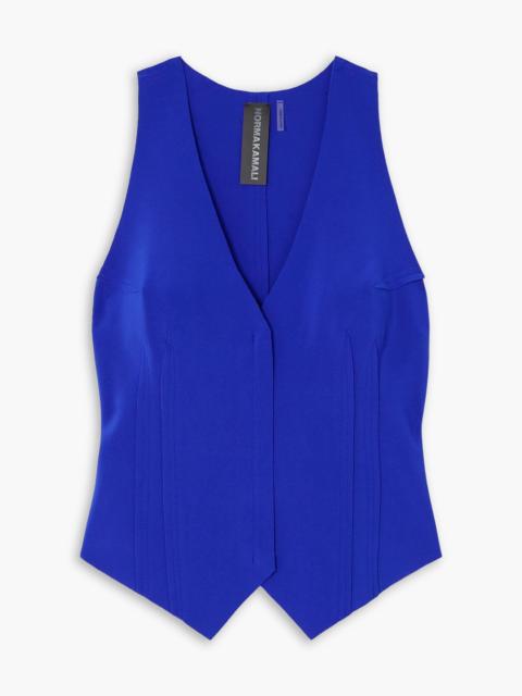 NORMA KAMALI Pintucked stretch-jersey vest