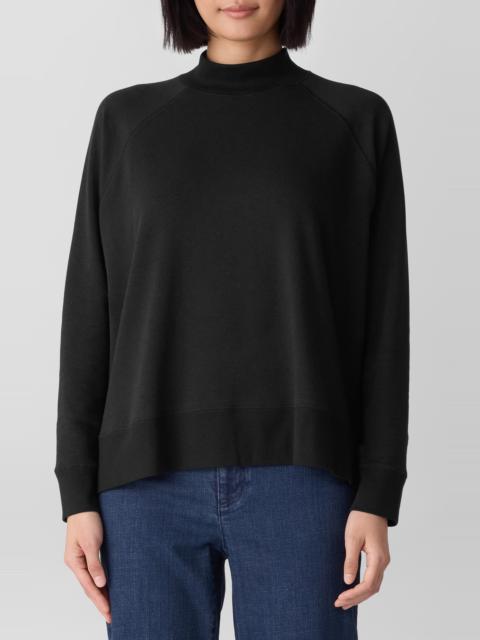 EILEEN FISHER Eileen Fisher Mock Neck Long Sleeve Top in Black at Nordstrom