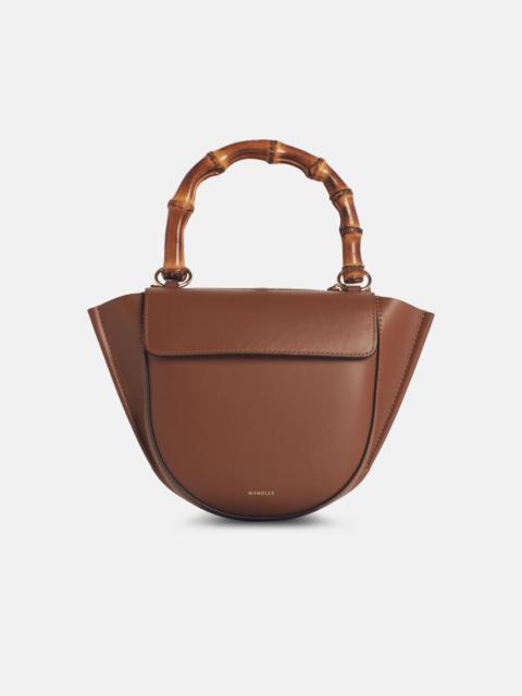 WANDLER BROWN LEATHER 'HORTENSIA' MINI BAG