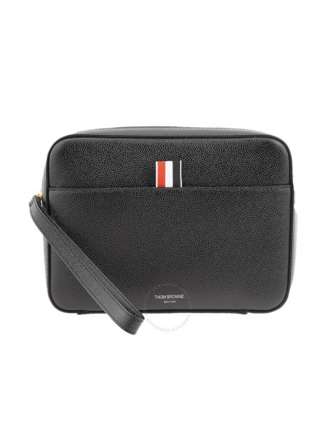 Thom Browne Thom Browne Men's Black Pebble Grain Leather Dopp Kit Zip Pouch