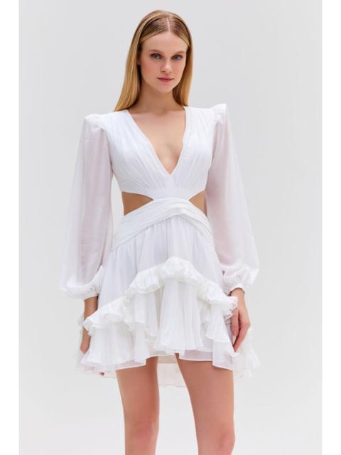 PatBO DEEP-V CUTOUT MINI DRESS