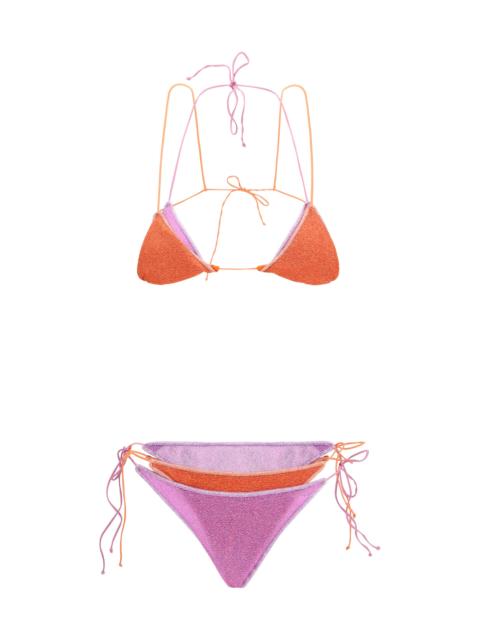 Oséree Oséree Lumière Two-tone Bikini Lilac Orange