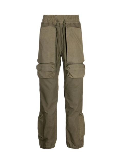 Readymade LOGO-EMBROIDERED CARGO TRACK PANTS