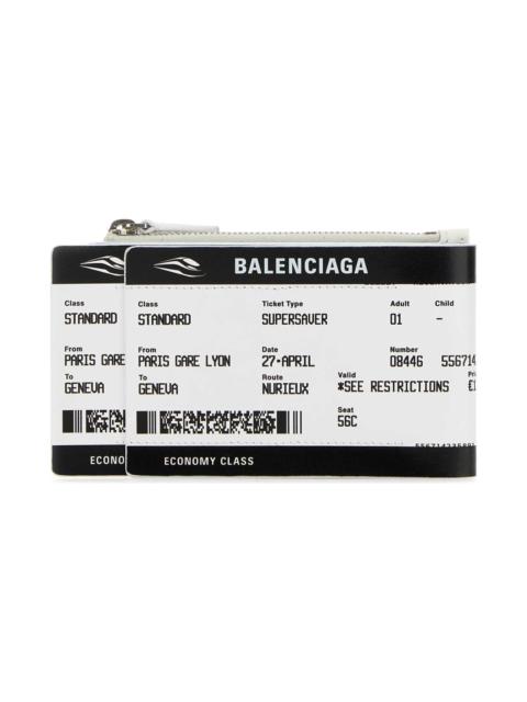BALENCIAGA Printed Canvas Carta Di Imbarco Passport Card Holder