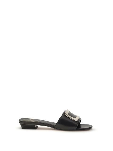 Roger Vivier Roger Vivier Leather Slide Sandals