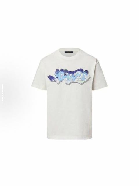 Louis Vuitton Louis Vuitton LV Letter Graffiti Embroidered Short-Sleeve Top