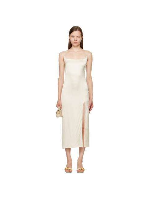 JACQUEMUS Off-White La Casa 'La robe Notte' Midi Dress