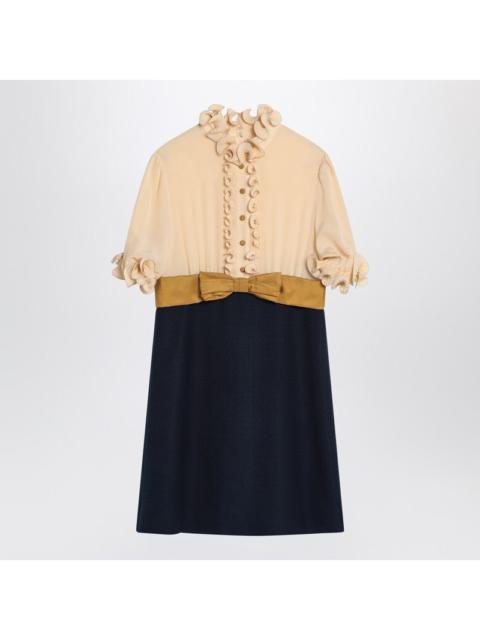 Valentino Mini dress with ruffles and bow in silk