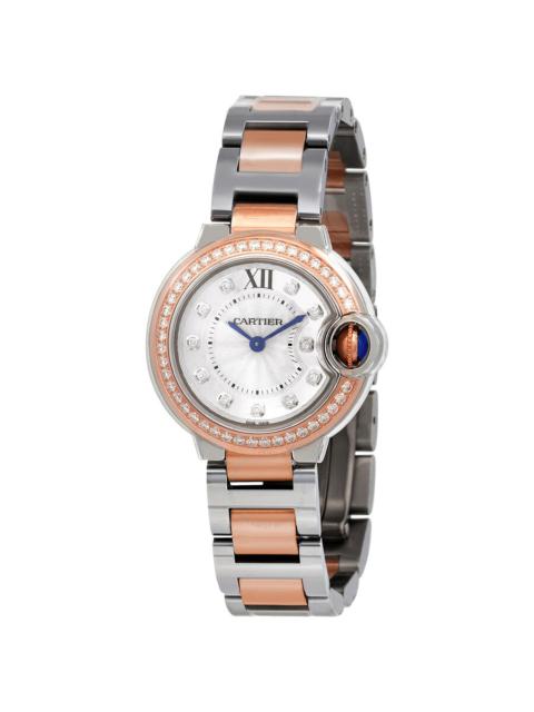 Cartier Ballon Bleu Quartz Diamond Silver Dial Ladies Watch W3BB0028