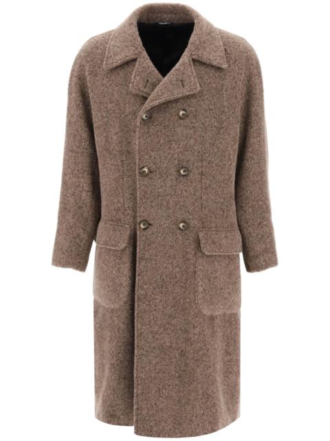 Dolce & Gabbana Melange Alpaca Double-Breasted Coat Men