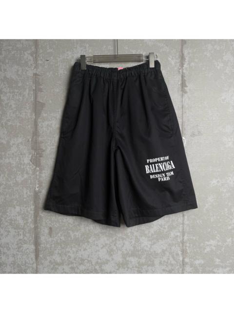 BALENCIAGA Balenciaga "Property Of Balenciaga" Print Black Shorts