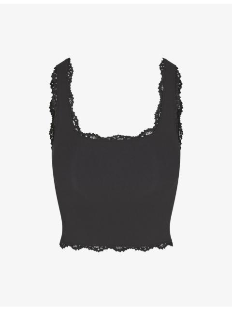 SKIMS Fits Everybody Lace Jersey Tank Top