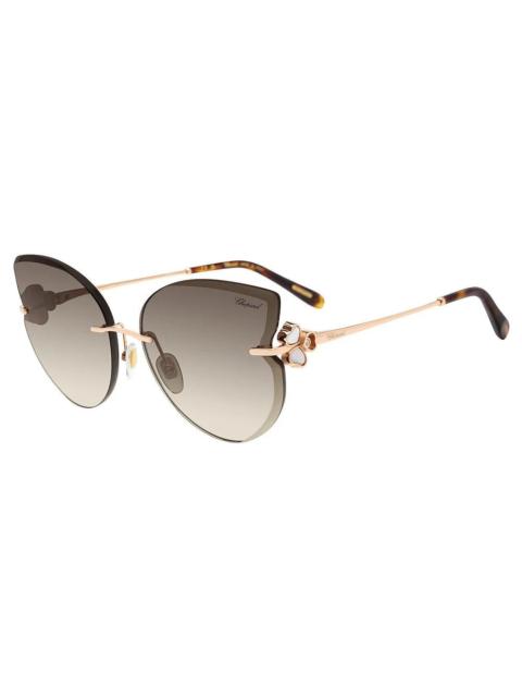 Chopard Chopard Brown Gradient Butterfly Ladies Sunglasses SCHL90V 08FC 61
