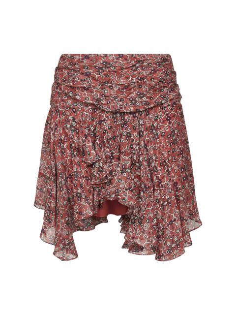 Isabel Marant Étoile Rust printed georgette Berenicia miniskirt