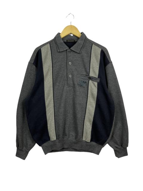 Other Designers Japanese Brand - Magixson Half Button Sweatshirt Grey Navy