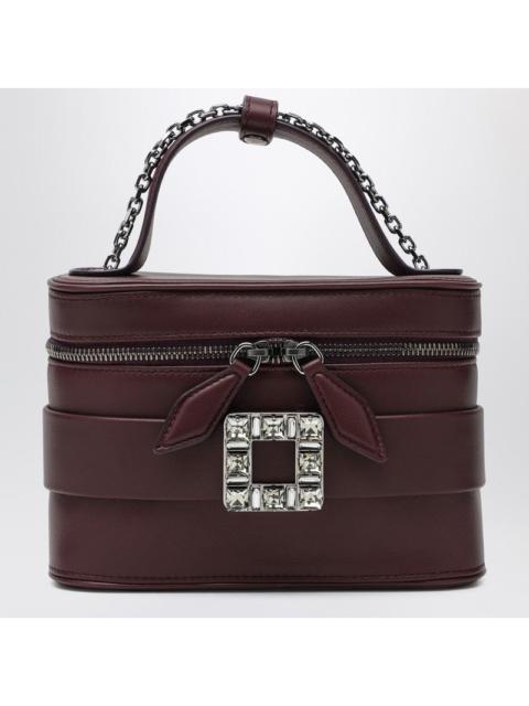 Roger Vivier Roger Vivier Leather Vanity Bag Bordeaux With Rhinestone Buckle Women