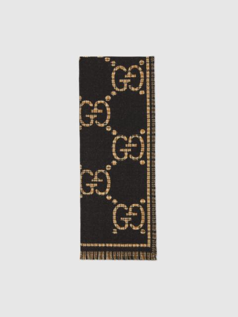 GUCCI GG wool scarf
