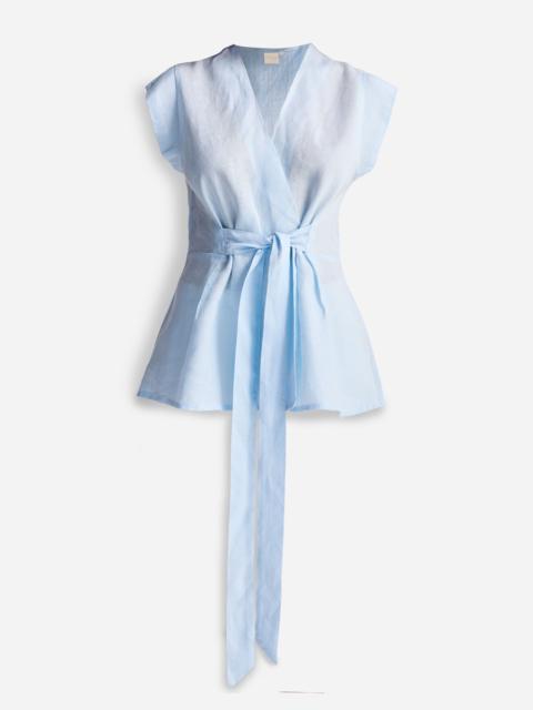 Madewell Reistor® Power Moves Hemp Short Sleeve Top in Blue