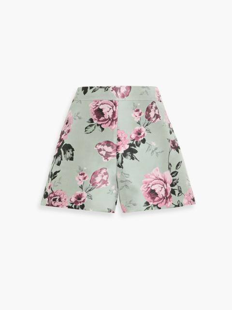 Alice + Olivia Donald floral-jacquard shorts