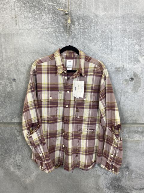 visvim $2180 NWT VISVIM CRASH LUMBER CHECK SHIRT SIZE 2