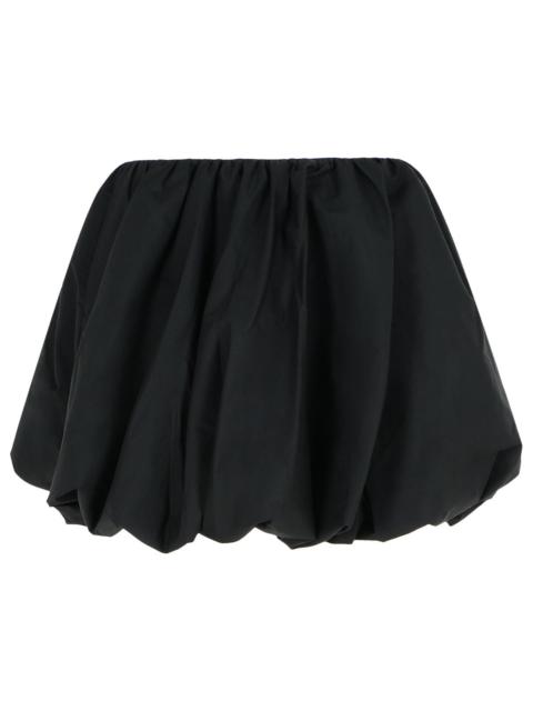 Rotate 'Balloon' Black Cotton Miniskirt Women