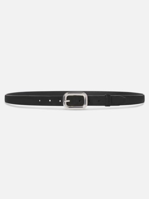 FRAME The Suede Rounded Buckle Belt