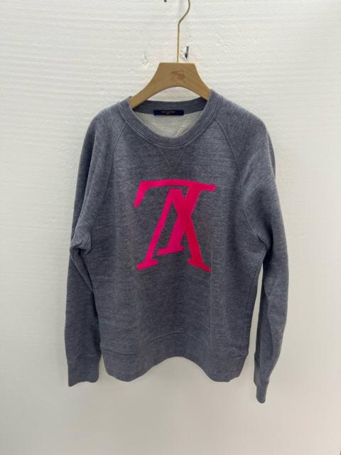 Louis Vuitton Louis Vuitton Grey Reversed Logo Raglan Fleece-Lined Sweater