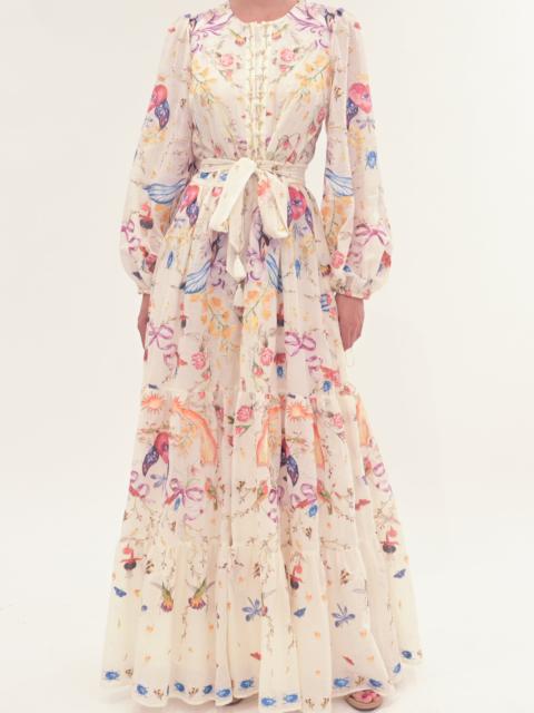 Marchesa THREADWORK VOILE MAXI DRESS