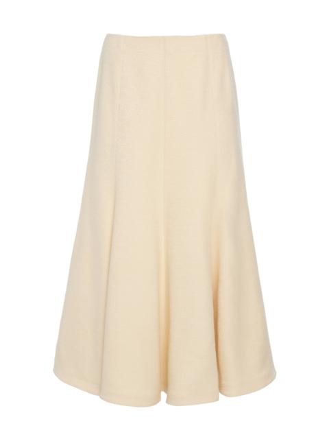 GABRIELA HEARST Selma Maxi Skirt in Ivory Silk Tweed