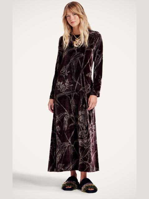 La DoubleJ La DoubleJ Long Sleeve Swing Dress in Bamboo Burgundy at Nordstrom