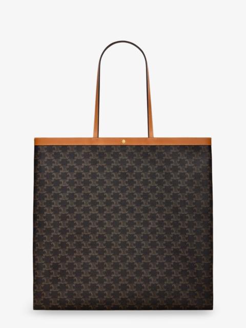 CELINE Celine Triomphe Fabric Shopper Bag Brown