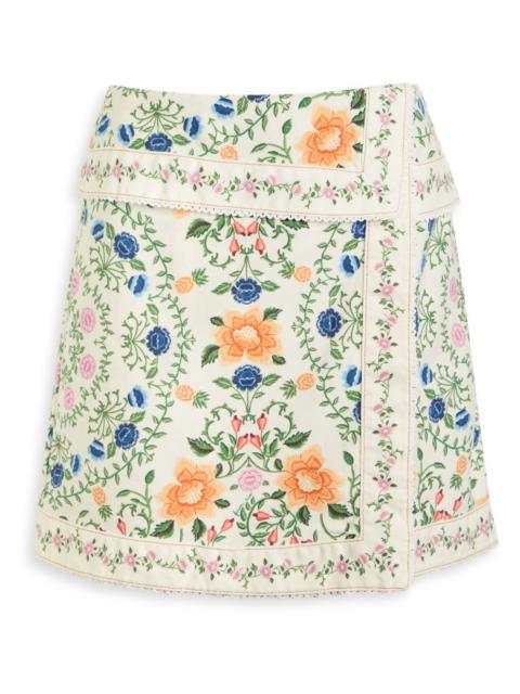 FARM RIO Farm Rio Folk Floral-print Cotton Mini Skirt