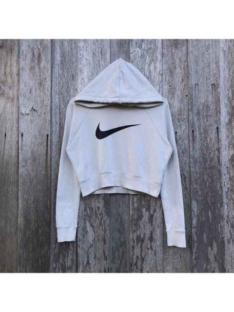 Nike Vintage Nike Centre Swoosh Crop Top Hoodie Big Logo