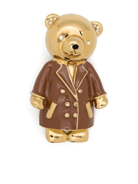 teddy bear metal brooch