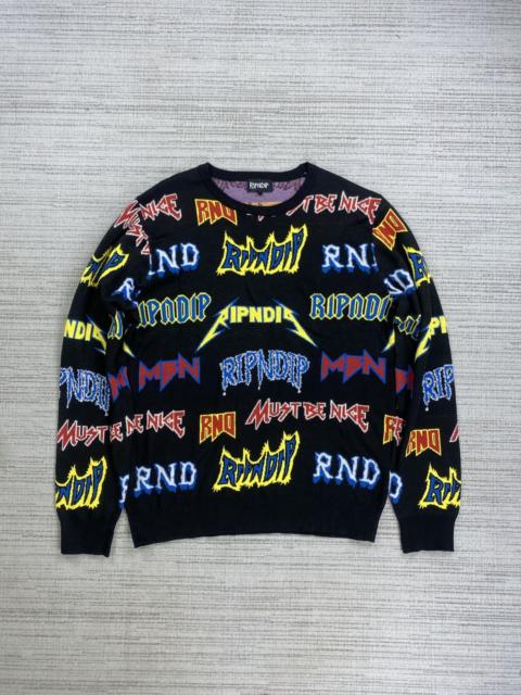 Other Designers Japanese Brand × RIPNDIP - Vintage RIP N DIP Multicolour Full Printed Sweatshirt