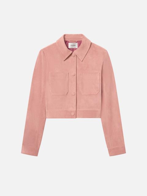 FRAME The Small Suede Jacket in Flamingo