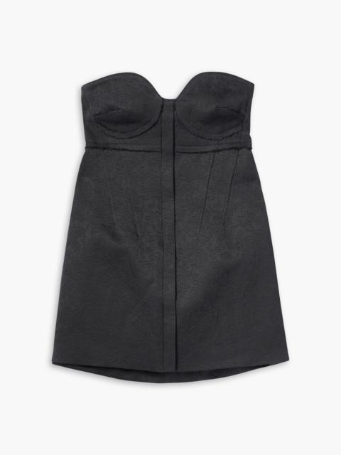 Proenza Schouler Strapless cotton and wool-blend twill tunic