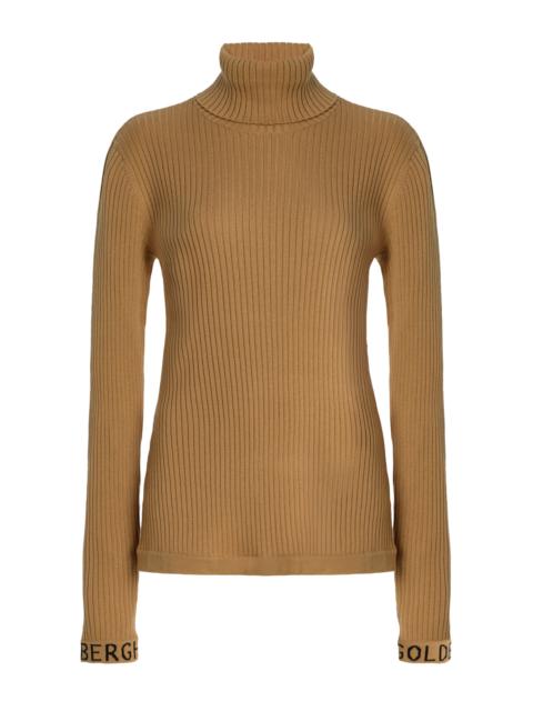 GOLDBERGH Mira Ribbed-Knit Turtleneck Sweater tan