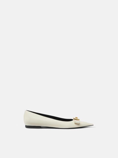 VERSACE Gianni Ribbon Leather Ballerinas
