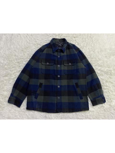 Other Designers Flannel - Vintage Uniqlo Quilted Wool Blend Checked Flannel